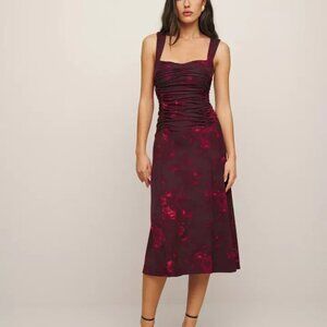 Reformation Suvi Sanguine Knit Midi Dress Size Large L NWT